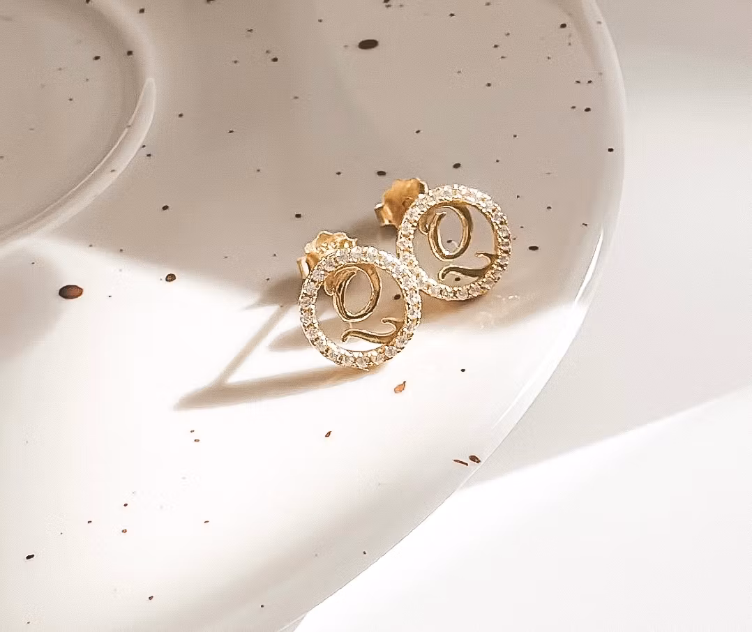 Colette Stud Earrings Gold