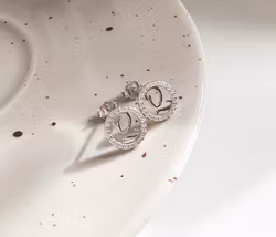 Colette Stud Earrings Silver