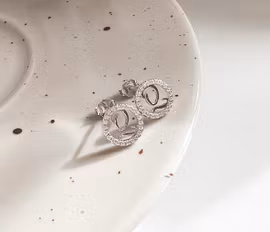 Colette Stud Earrings Silver