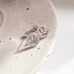 Colette Stud Earrings Silver