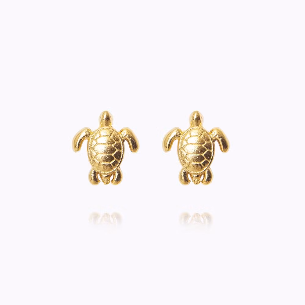 Turtle Earrings Gold