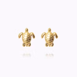 Turtle Earrings Gold