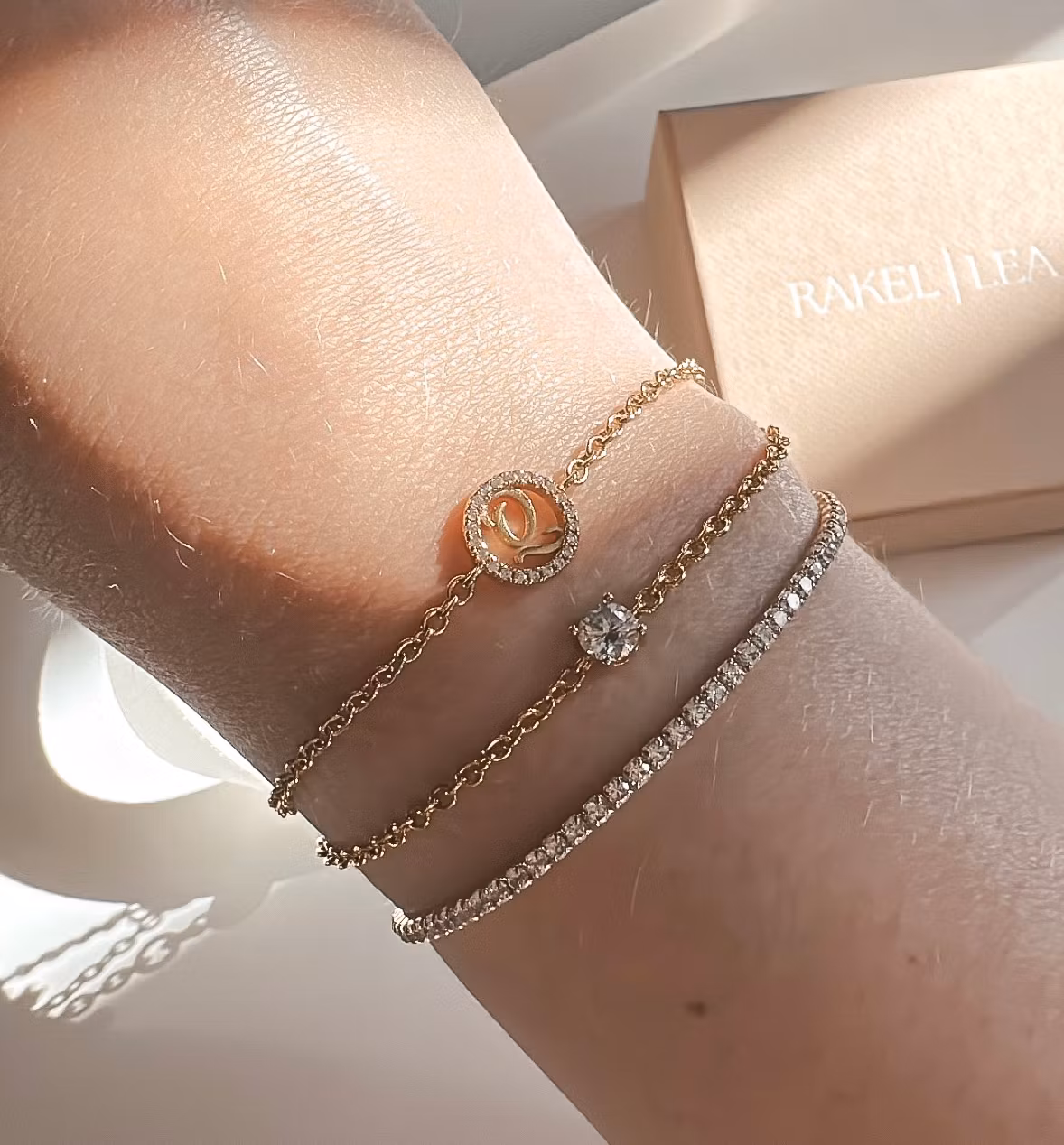 Serena Bracelet Crystal Gold