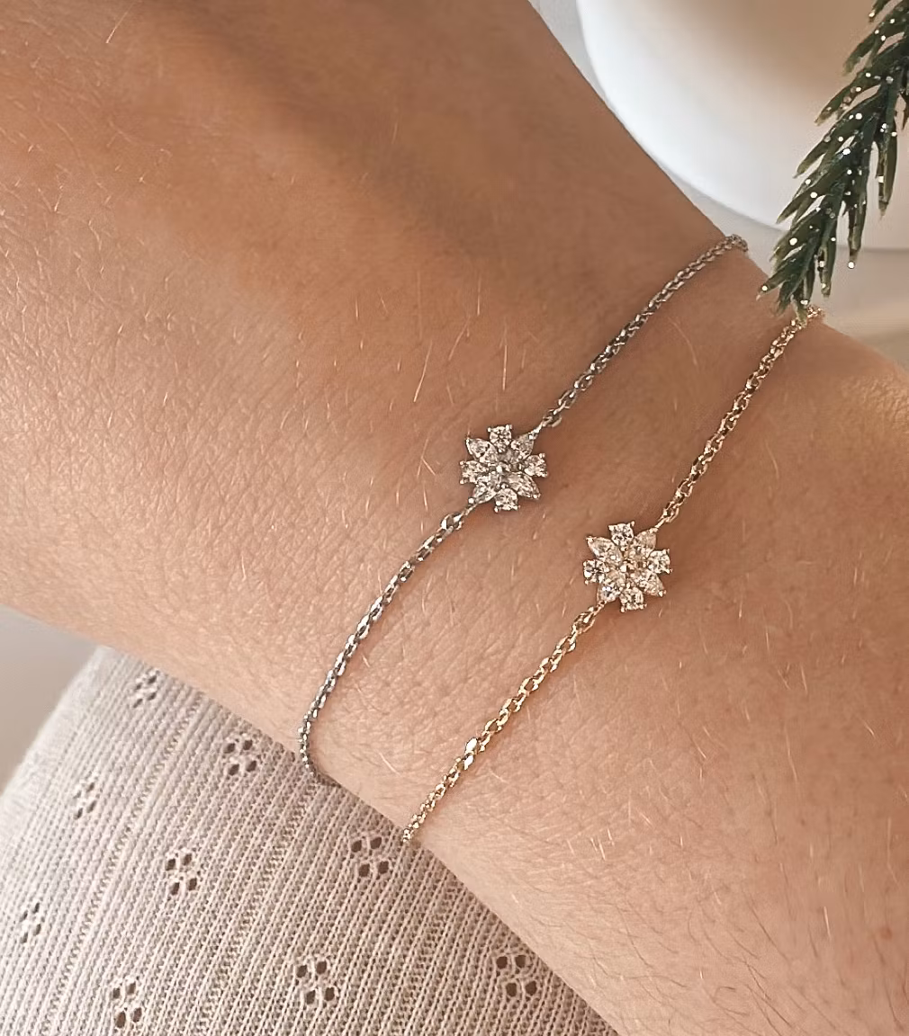 Snow Flower Bracelet Silver