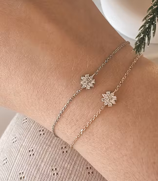 Snow Flower Bracelet Silver