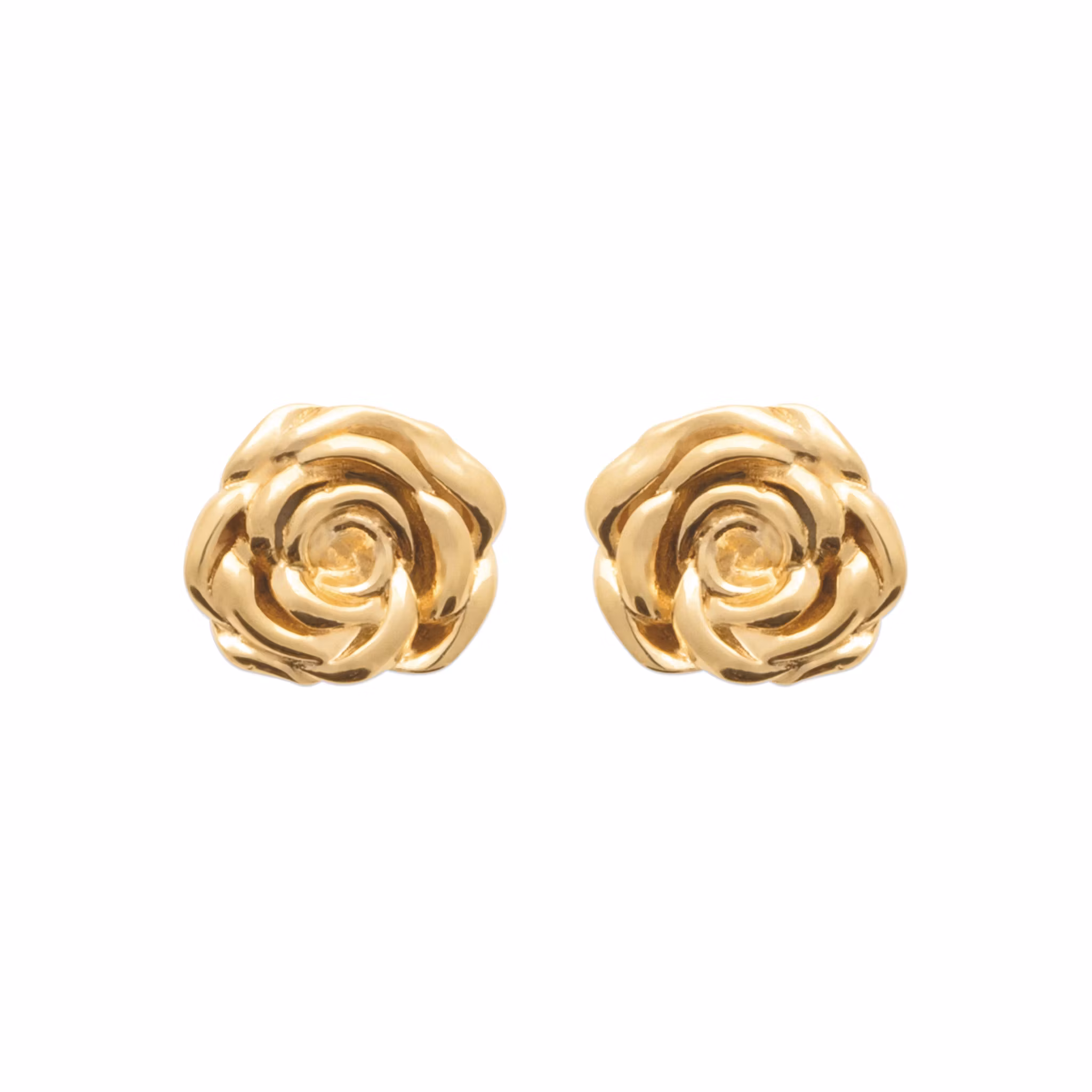 Rose Earrings Gold