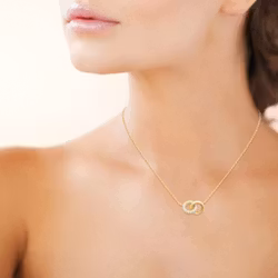 Eternity Necklace Gold CZ