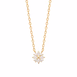 Snow Flower Necklace Gold