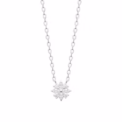 Snow Flower Necklace Silver