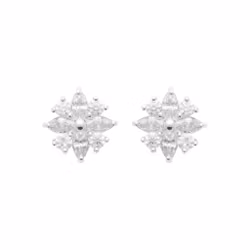 Snow Flower Earrings Silver