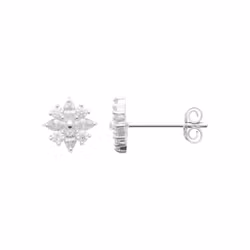 Snow Flower Earrings Silver
