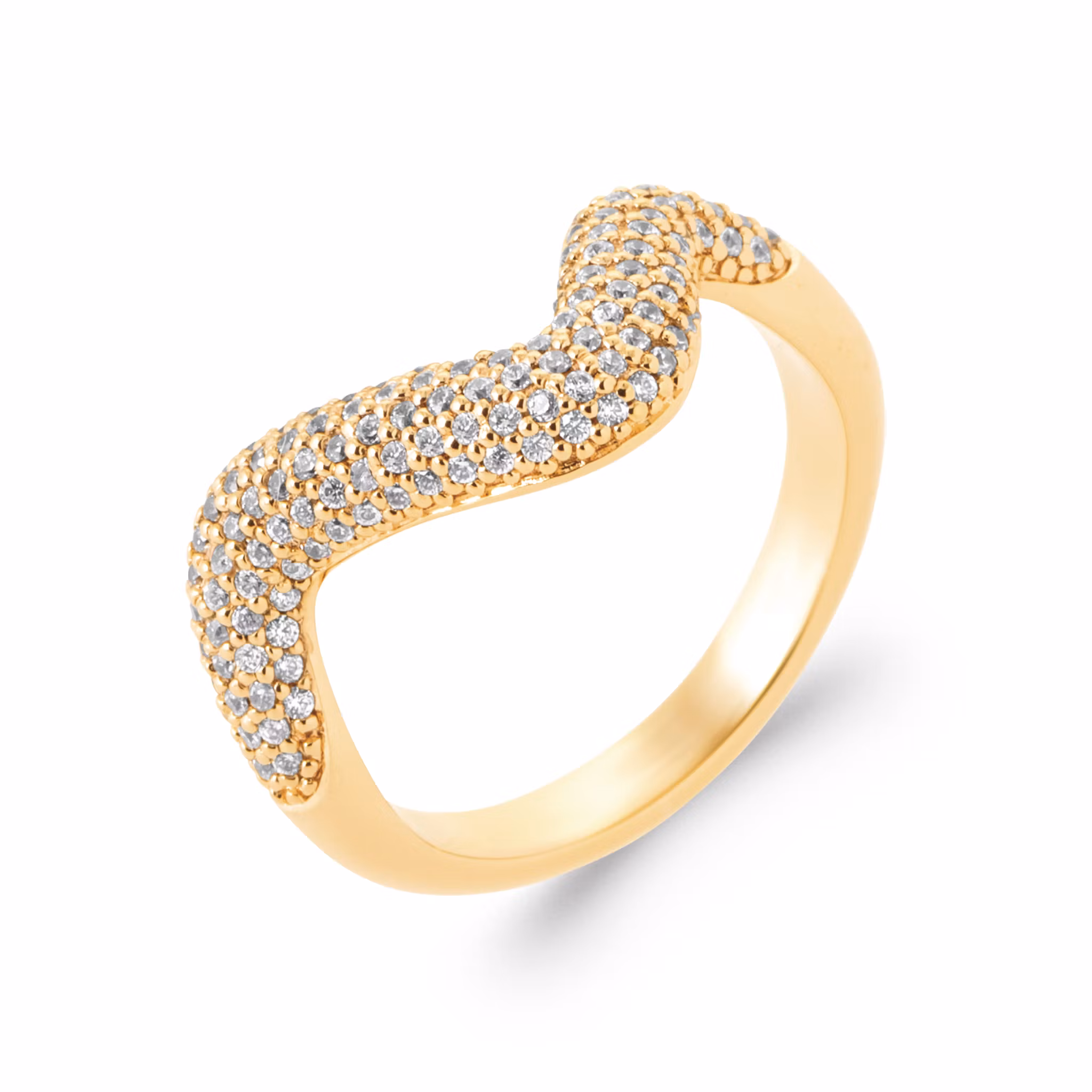Sandrine Ring Gold CZ