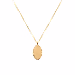 Claire Name Coin Oval Gold