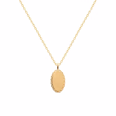 Claire Name Coin Oval Gold