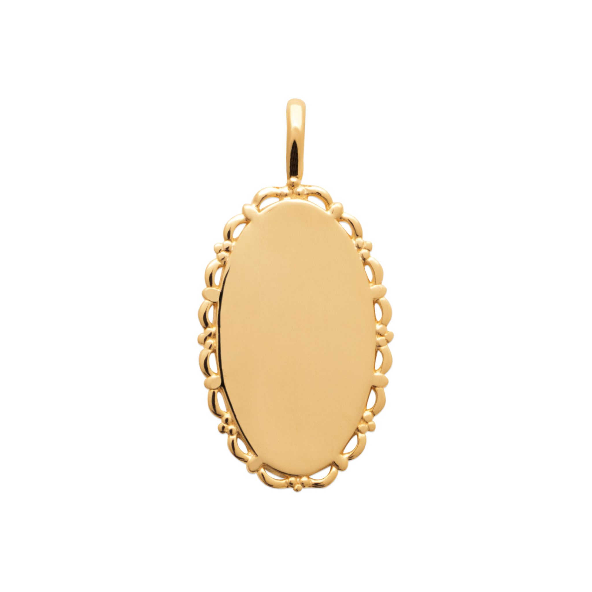 Claire Name Coin Oval Gold