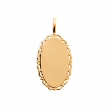 Claire Name Coin Oval Gold