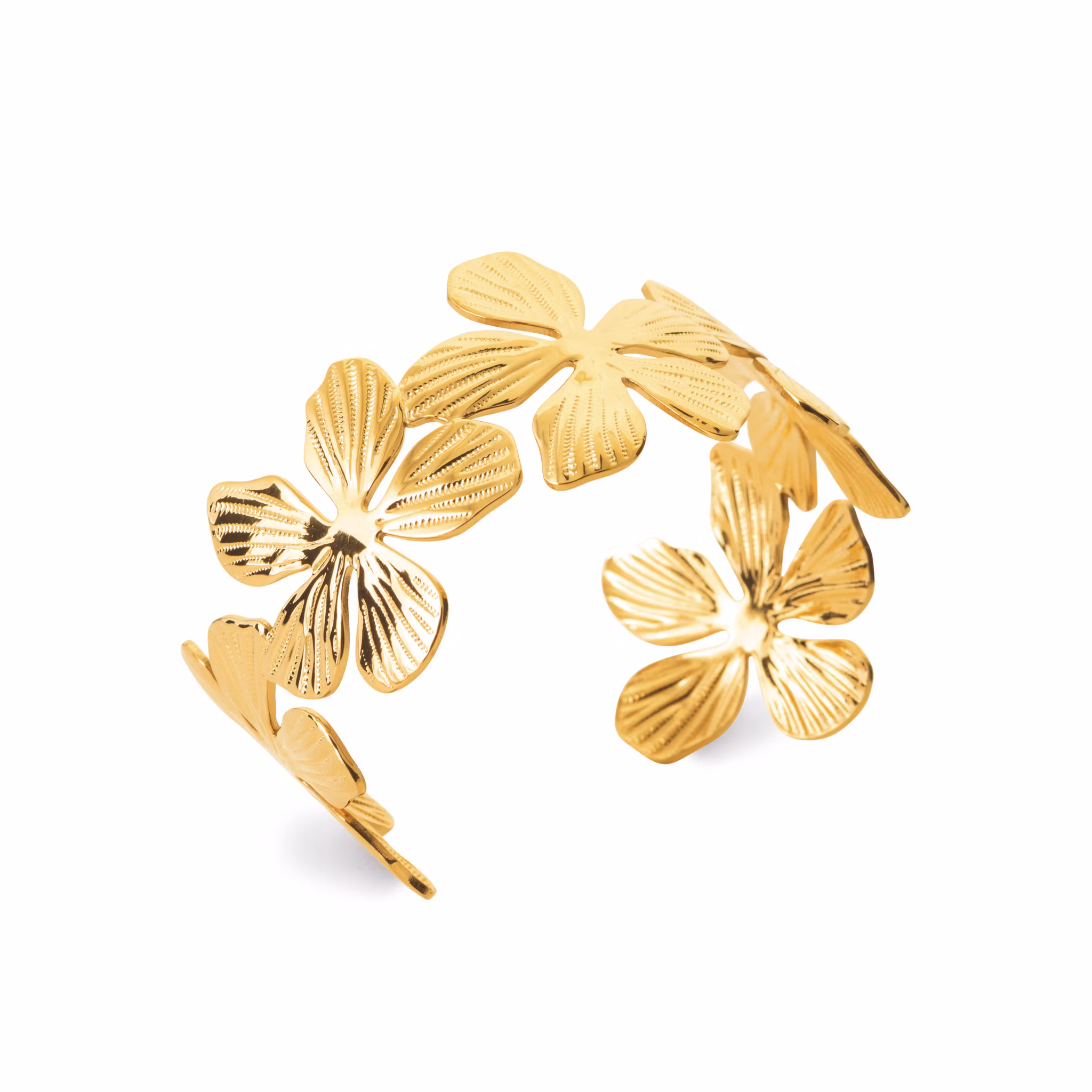 Fleur Bangle Gold PVD