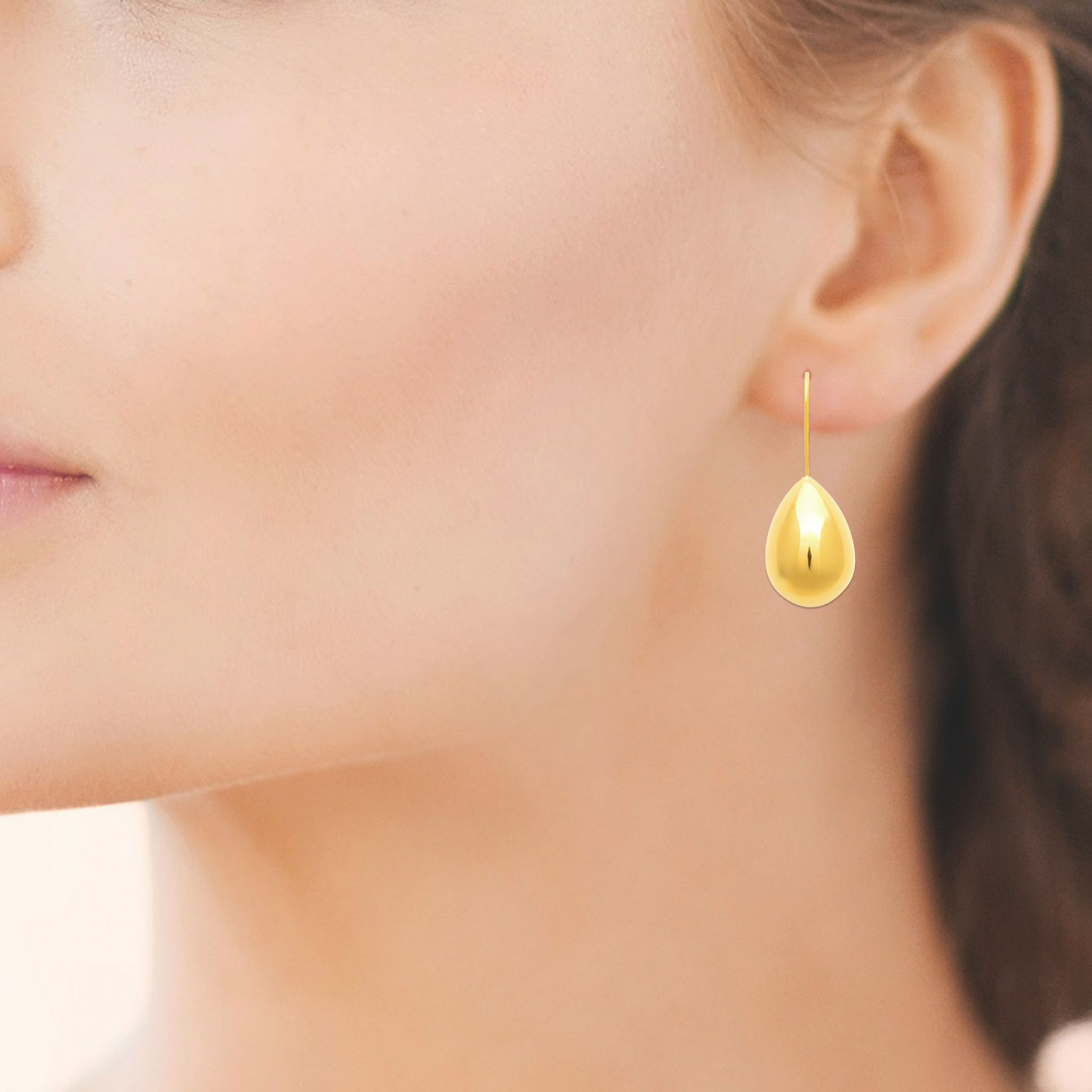 Long Drop Earrings Gold PVD