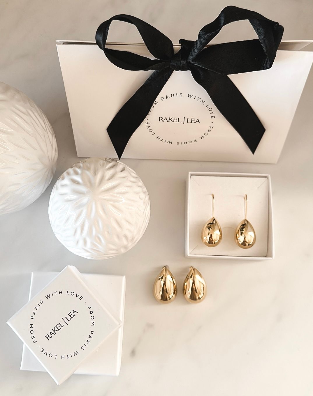 Long Drop Earrings Gold PVD