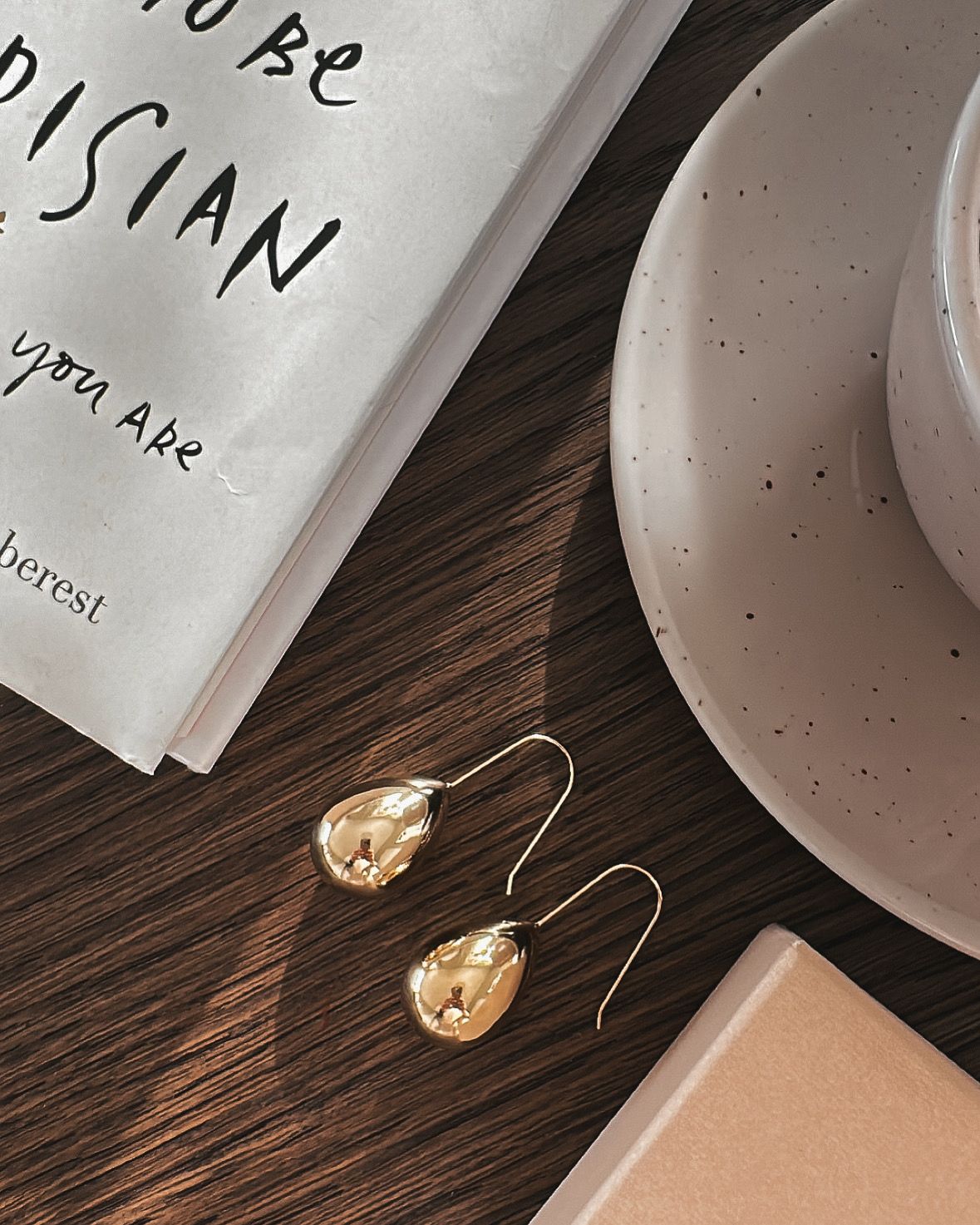Long Drop Earrings Gold PVD
