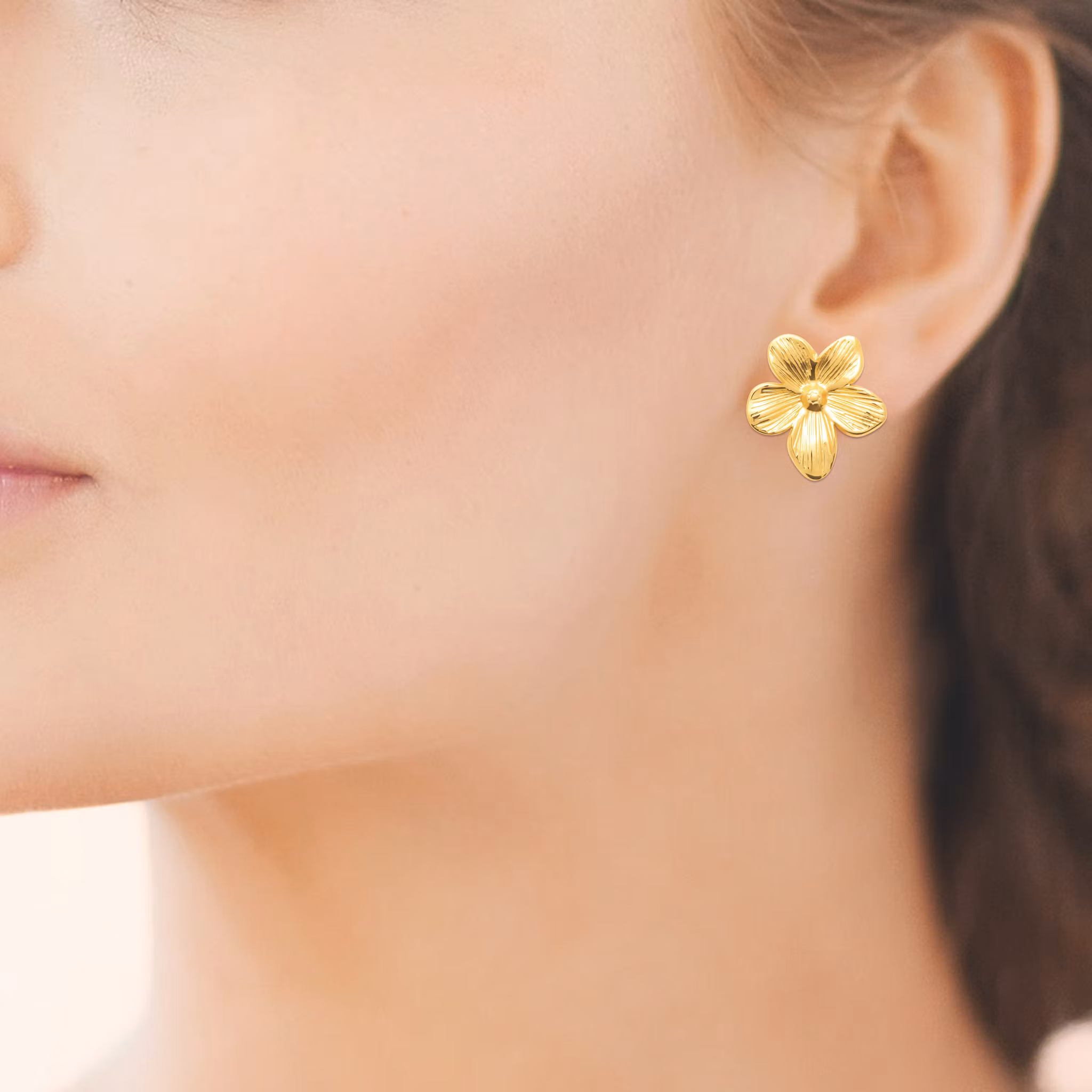 Fleur Earrings Gold PVD