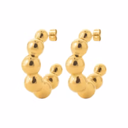 Bubble Earrings Gold PVD