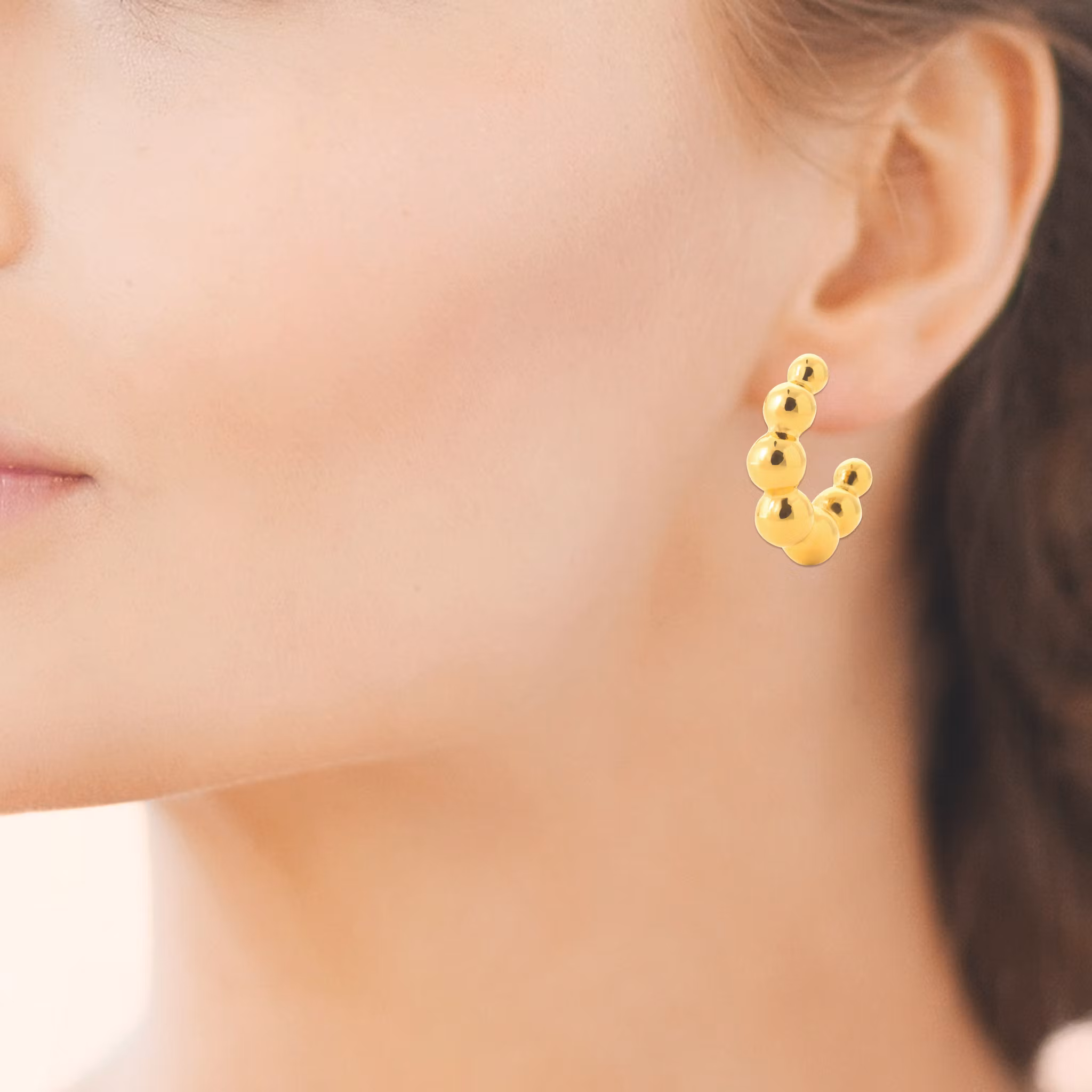 Bubble Earrings Gold PVD