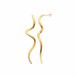 Wave Earrings Gold PVD
