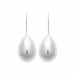 Long Drop Earrings Silver PVD
