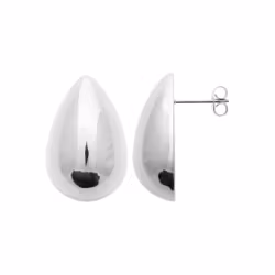 Bold Drop Earrings Silver PVD