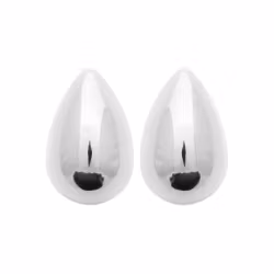 Bold Drop Earrings Silver PVD