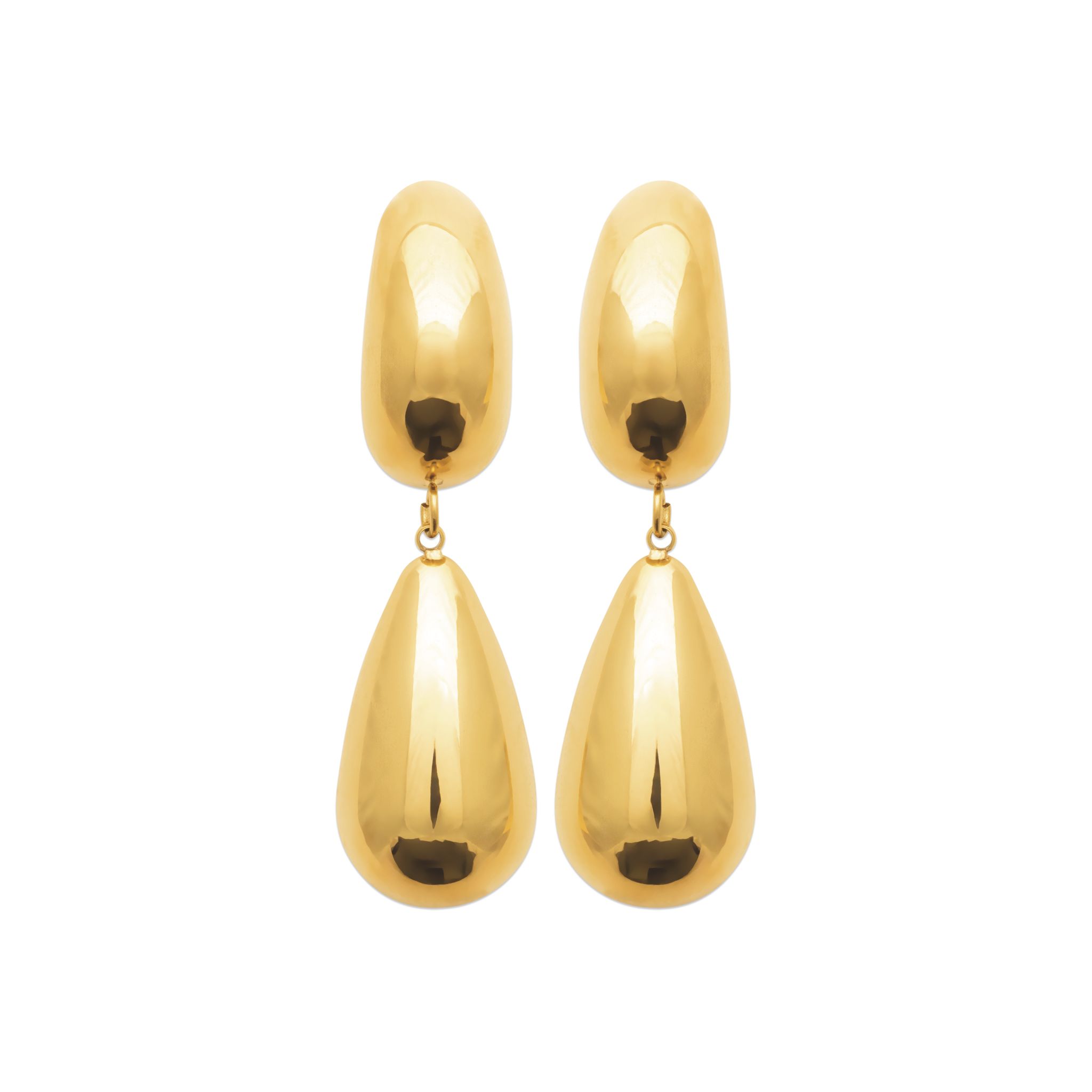 Double Drop Earrings Gold PVD