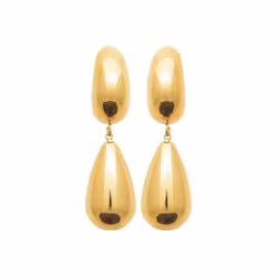 Double Drop Earrings Gold PVD