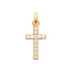 Cross cz Necklace Gold