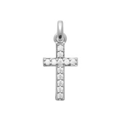 Cross cz Necklace Silver