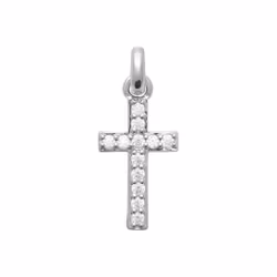 Cross cz Necklace Silver