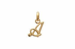 Letter A Pendant Gold