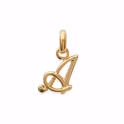 Letter A Pendant Gold