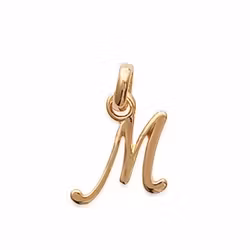 Letter M Pendant Gold