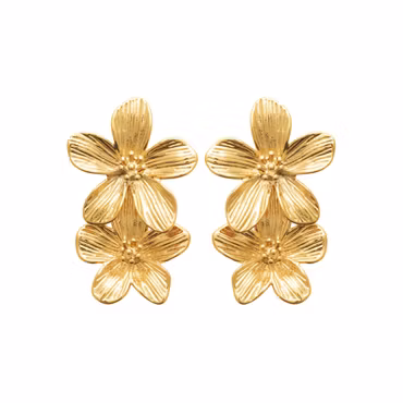 Fleur Earrings L Gold PVD