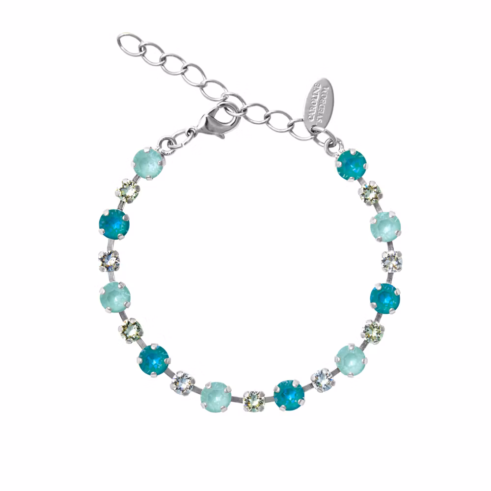 Calanthe Bracelet Rhodium/ Laguna Combo