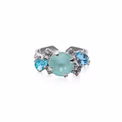 Jannie Ring Rhodium/ Laguna Combo