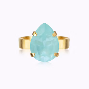Mini Drop Ring Gold/ Soft Mint