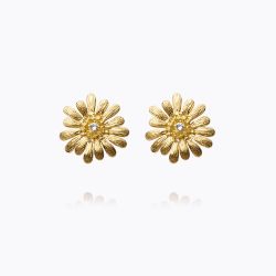 Daisy Earrings Gold/ Crystal