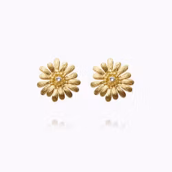 Daisy Earrings Gold/ Crystal