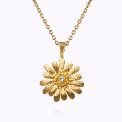 Daisy Necklace Gold/ Crystal