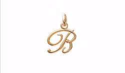 Letter B Pendant Gold