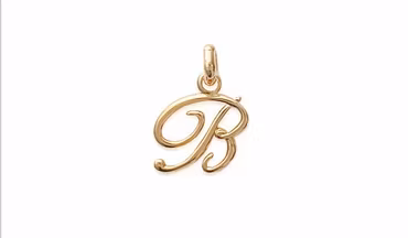 Letter B Pendant Gold