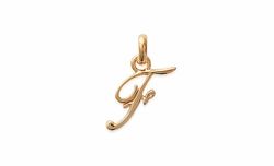 Letter F Pendant Gold