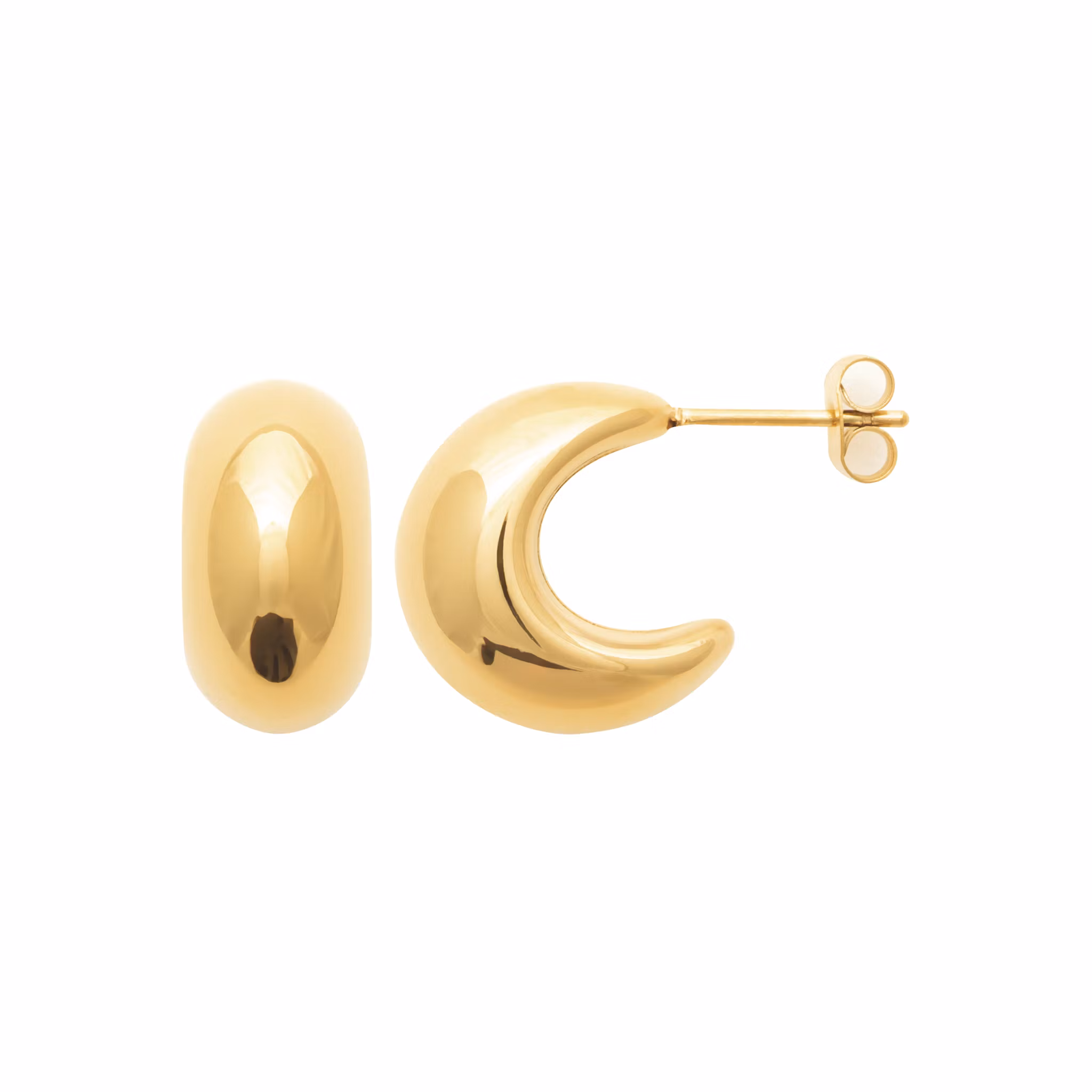 Small Bold Hoops Gold PVD